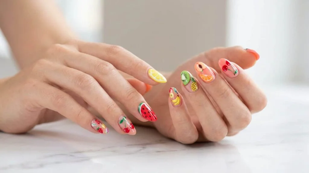 17 Summer Fruit Nails Design for a Glossy Look Featured