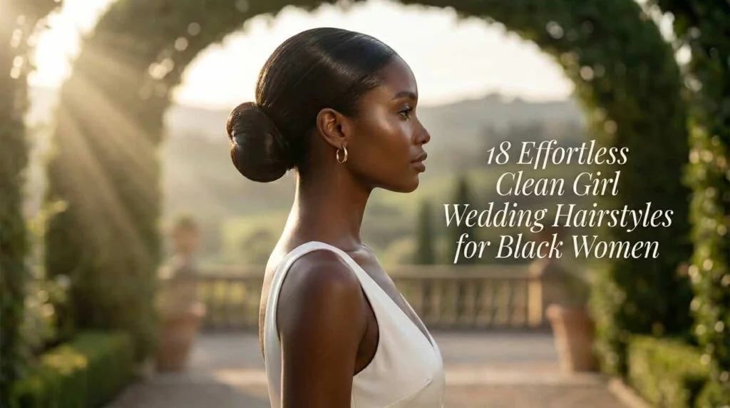 18 Effortless Clean Girl Wedding Hairstyles for Black Women Featured