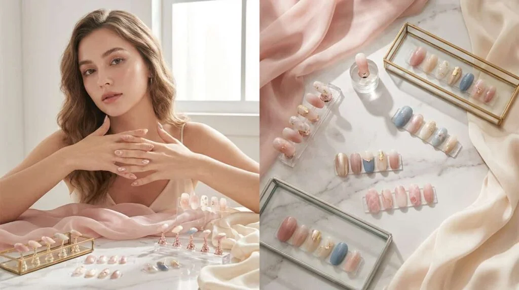 19 Effortless Soft Glam Romantic Nail Art ideas featured image